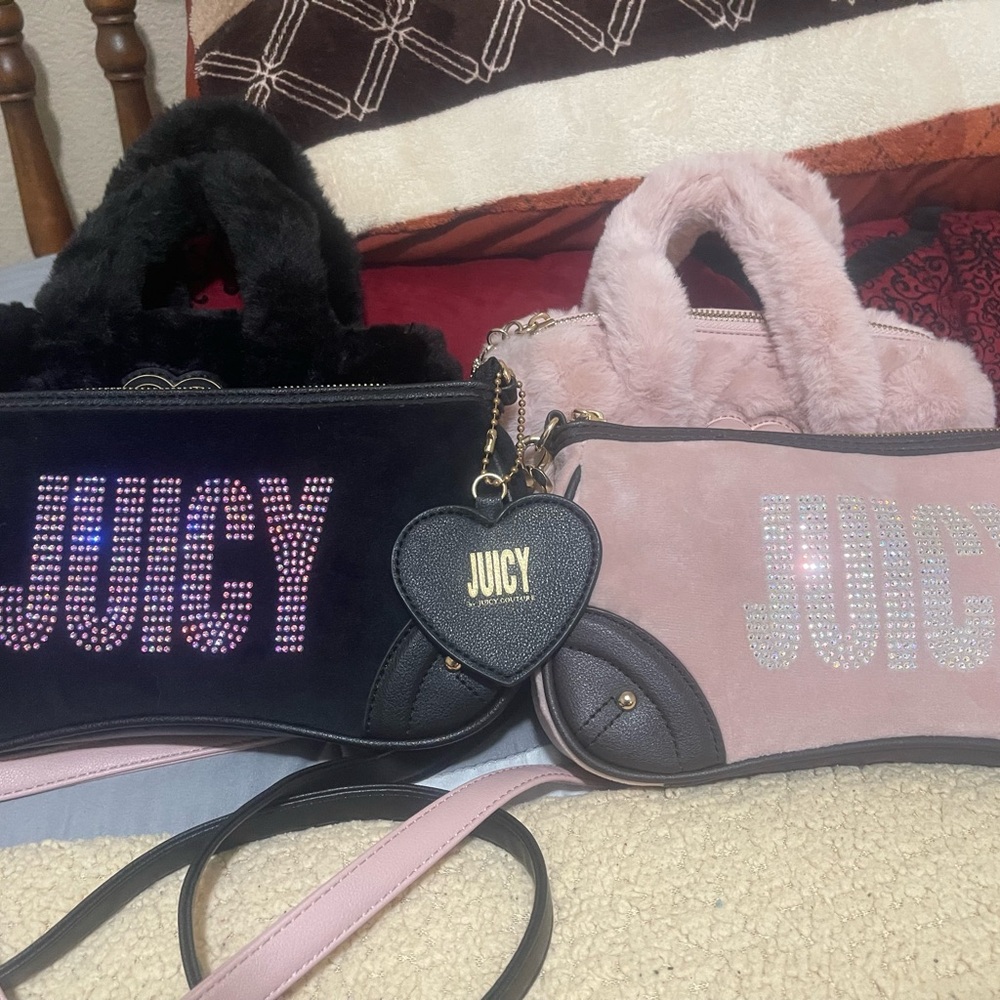BLACK BAG SOLD Juicy Couture Black and Pink bag bundle!